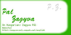 pal zagyva business card